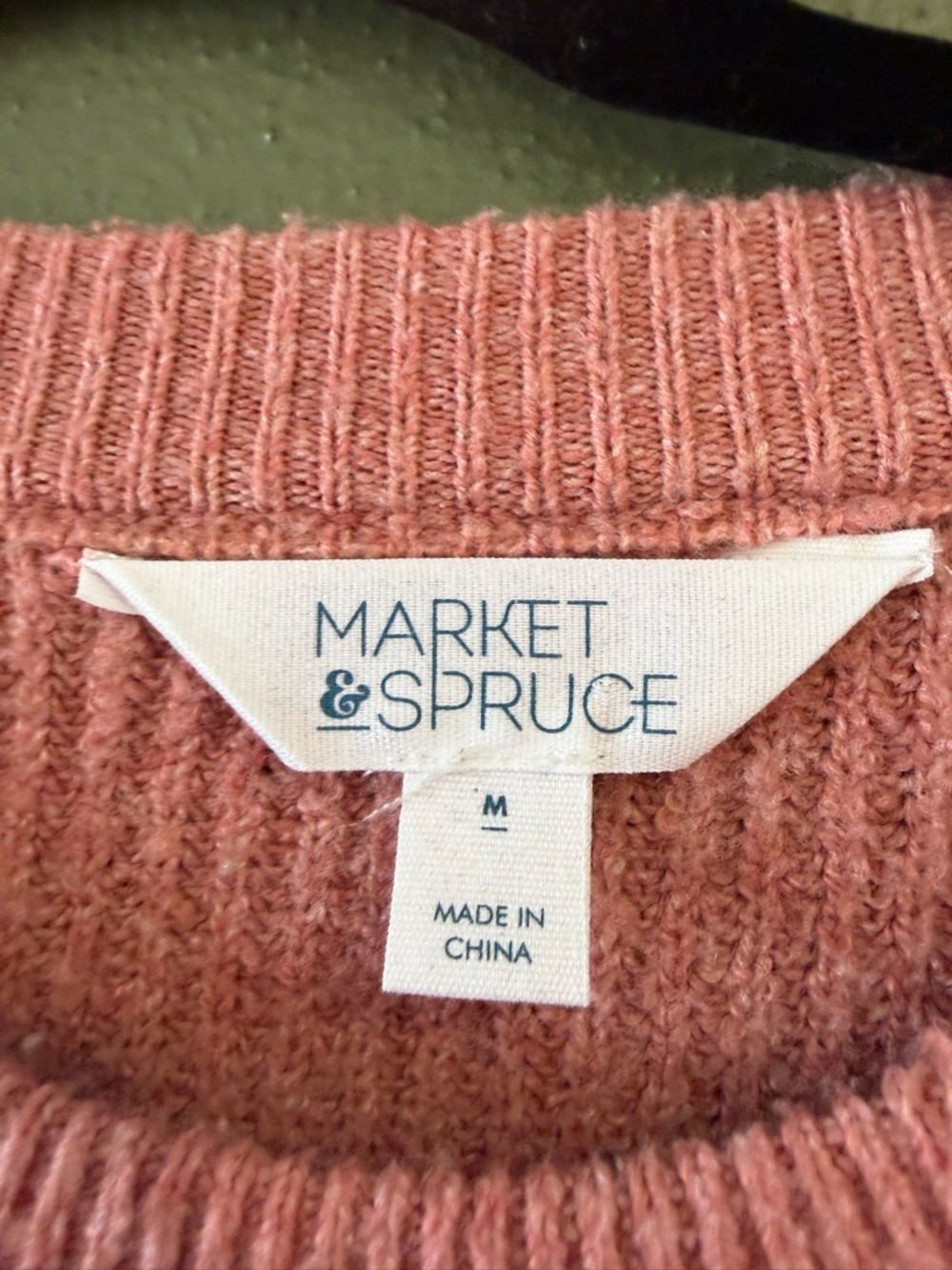 Market & Spruce Rose pink Crewneck Sweater - Picture 2 of 3